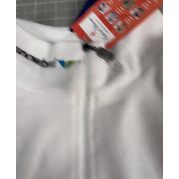 Conte Of Florence Men's Fleece Pullover Mock Neck Top Sz XL White "Snowbird" - Picture 5 of 10